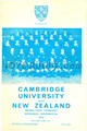 Cambridge University v New Zealand 1972 rugby  Programme